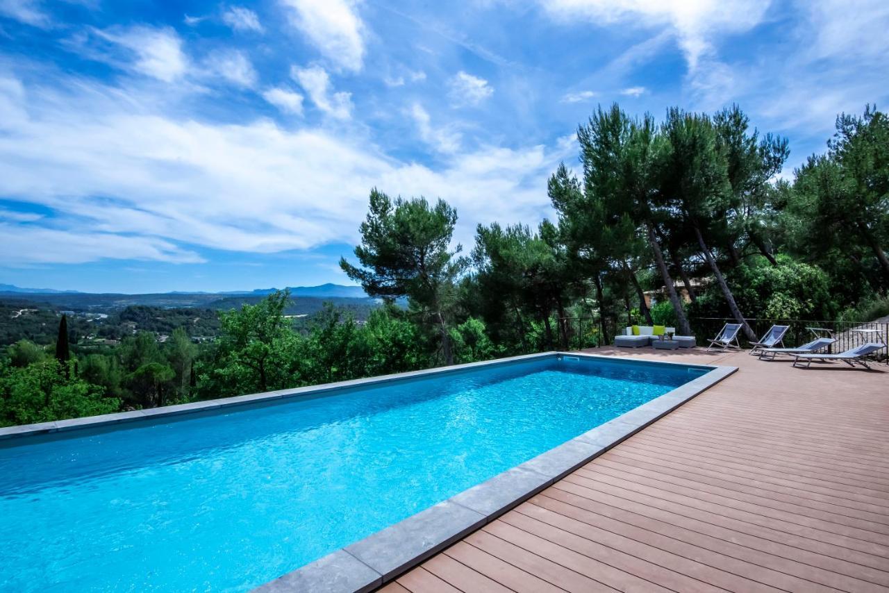 Ferienwohnung Studio Panoramic With The Pool Near Saint Victoire Aix En Provence Le Tholonet Exterior foto